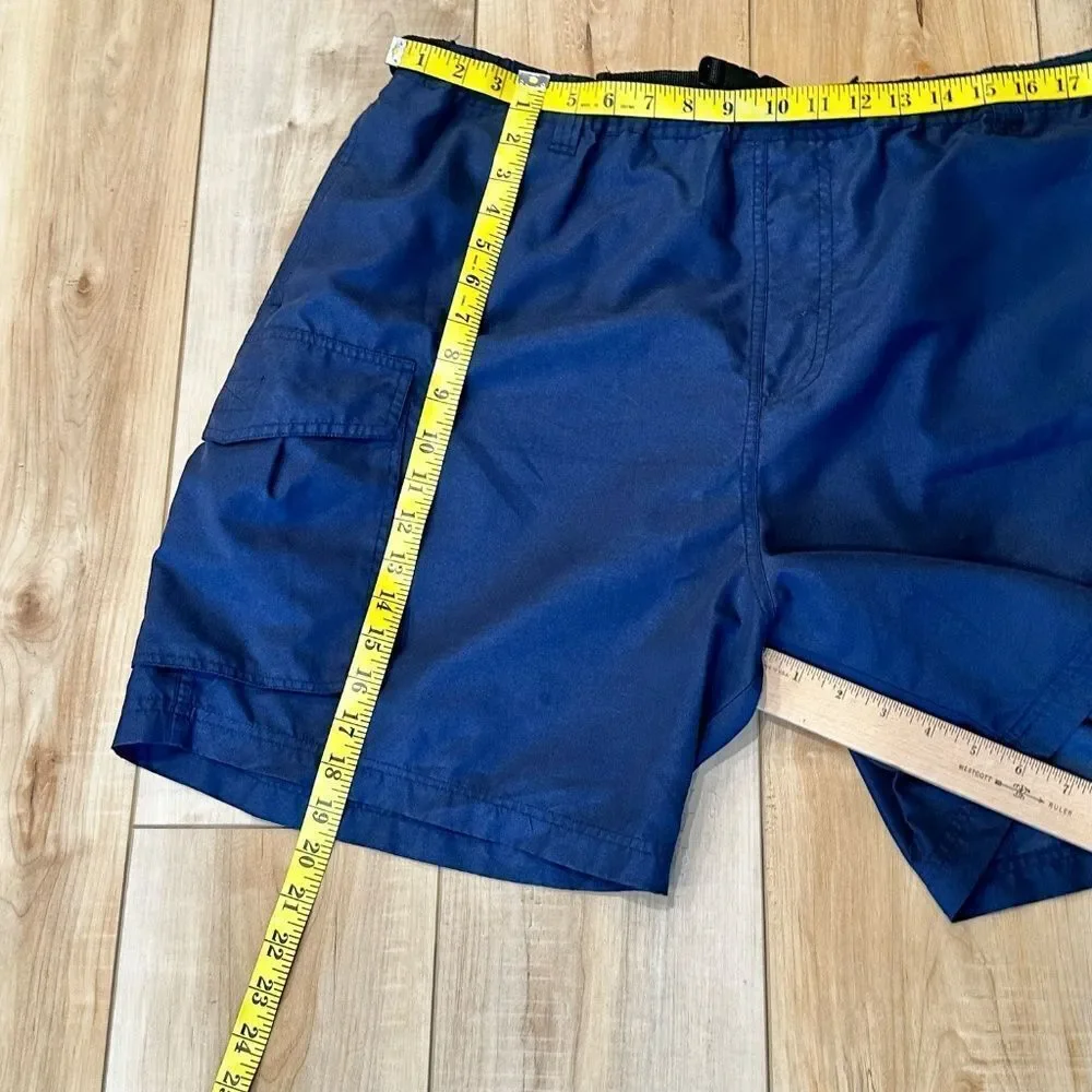 A.C. Clothing Mens Lightweight Cargo Shorts - Elastic Waist Navy Blue XXL